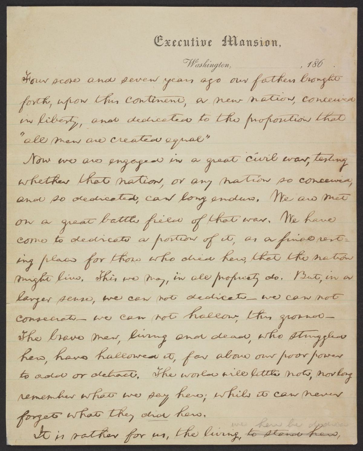 Gettysburg Address Pt 1