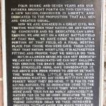 Gettysburg Address Plaque