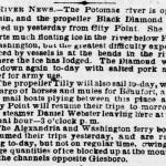 Image of newspaper article, <i>Evening Star</i>, February 20, 1865